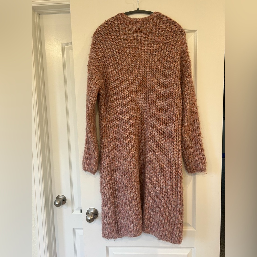 Euc Universal Thread Pink Multicolored Duster Lon… - image 2